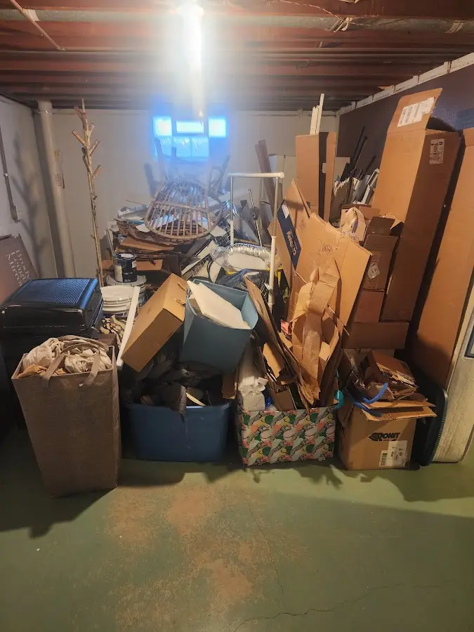 Roll-off dumpster container at job site for Yard Waste Dumpster Rental in Galveston